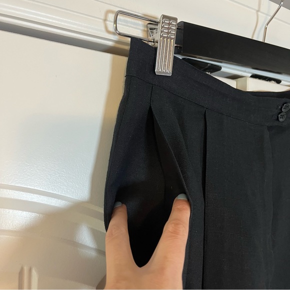 Christian Dior Vintage 80s Separates Wide Leg Trouser Pant Black Size 26 Waist - Picture 4 of 10